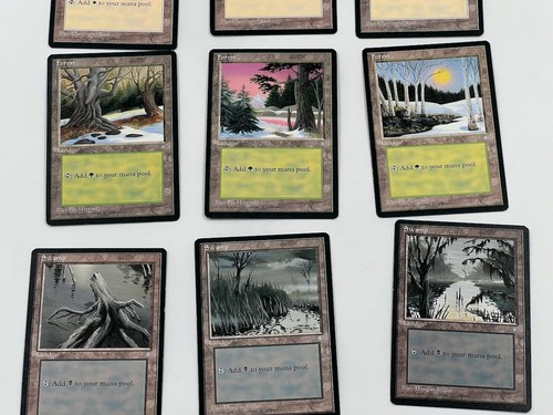 Magic the Gathering, Ice Age 1995 All 15 Land Artwork, Good Condition - Picture 5 of 5