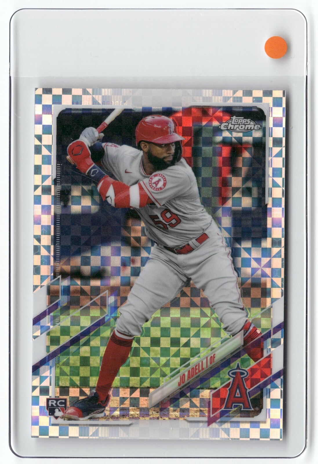 2021 Topps Chrome X-Fractor Rookie #142 Jo Adell (RC) LOS ANGELES ANGELS