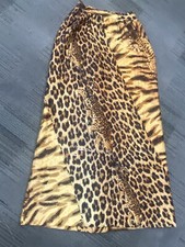 Vintage 60s Malbe Leopard Long Skirt 