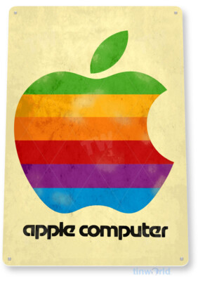 TIN SIGN Apple Computer, Retro, Macintosh, Store, PC, MacBook, Metal Decor, A868