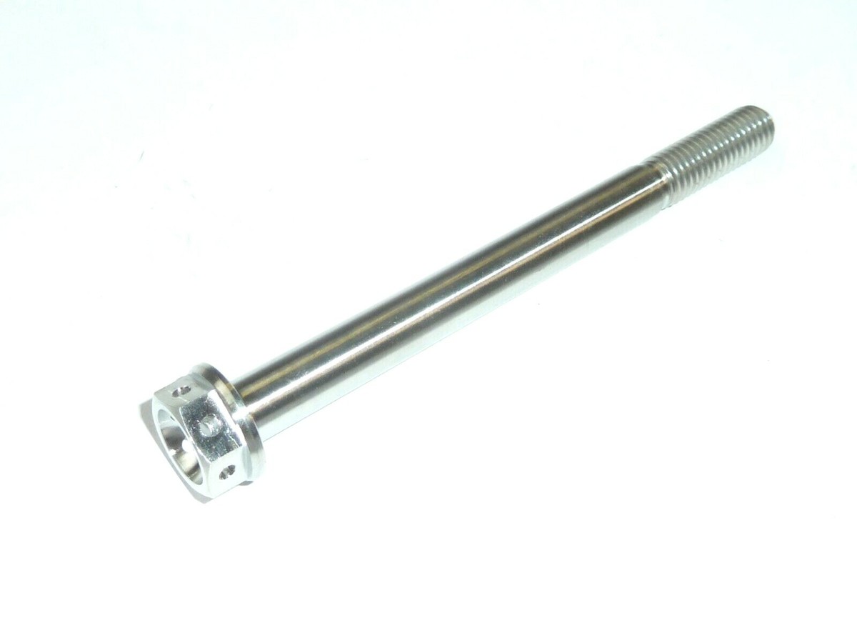 M8 X 125 M8X1.25X125 TITANIUM FLANGED HEX CROSS DRILL BOLT RACE