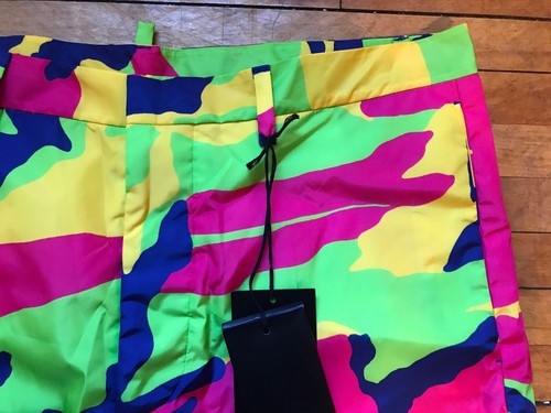 Dsquared ² Runway Neon Rosa Blu Giallo Verde Mimetico Bermuda Corto 50 34 Beac - Foto 4 di 11