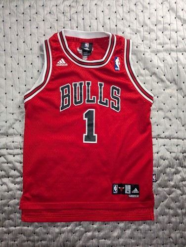 Derrick Rose Chicago Bulls Basketball Jersey Boys Kids Medium Adidas Vintage 