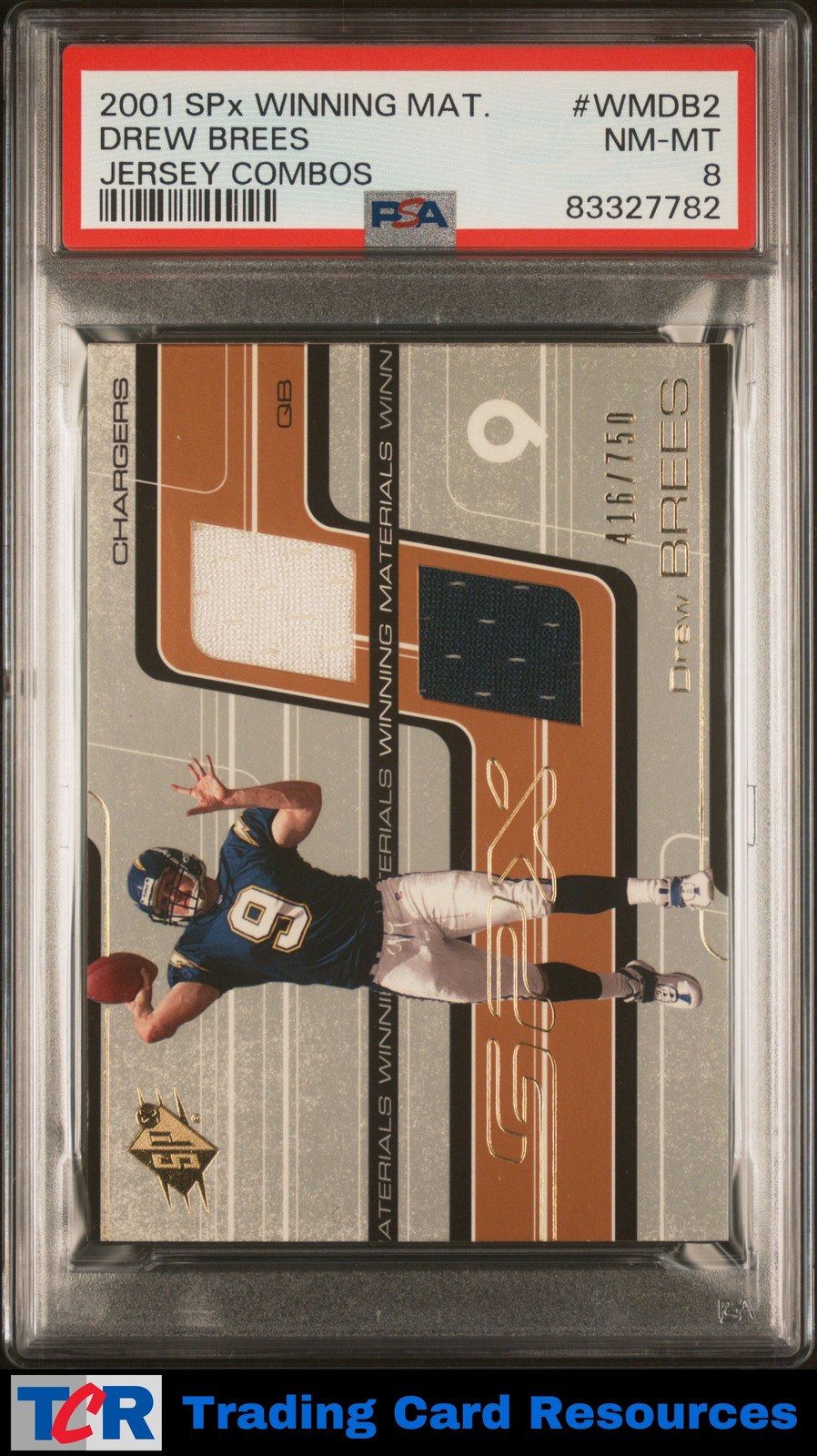 Drew Brees SPx Winning Materials #WMDB2 Base