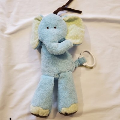 Carter's JOY Blue and green  Musical Elephant Crib Baby Toy Twinkle little star