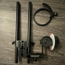 Neewer Adjustable Metal Follow Focus System for Camera Rig with Rods and Gear