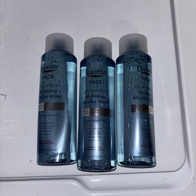 (3)Micellar Water & Hyaluronic Acid, Sensitive Skin Cleaning, Eucerin 13.5 Fl Oz