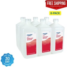 Equate 91 Isopropyl Alcohol Antiseptic Liquid, Resealable, 6 PACK, 6 x 32 fl oz
