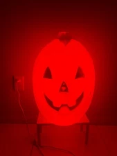 Sun Hill 20" Lighted Blow Mold Pumpkin Halloween Jack-O-Lantern Orange VTG 1995
