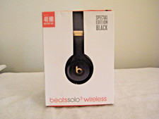 *****GENUINE BEATS SOLO 3 SPECIAL EDITION BLACK-GOLD WIRELESS HEADPHONES*****