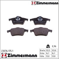Zimmermann 23076.175.1 Bremsbelagsatz FüR Scheibenbremse Bremsbelagsatz
