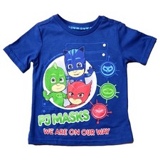 PJ Masks Infantil y Niño Pequeño Niño Manga Corta Azul Camiseta Camiseta 2T