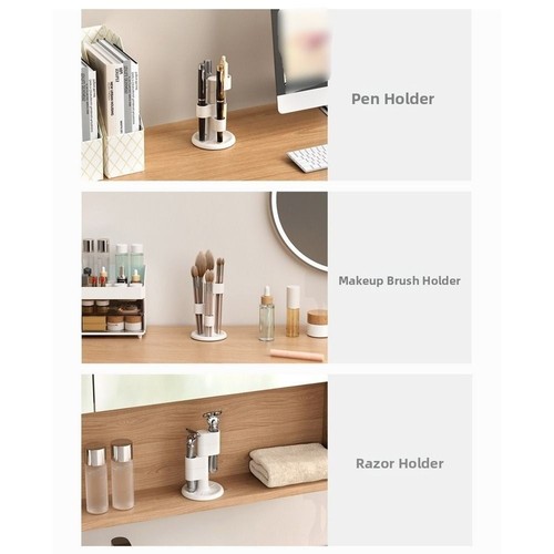 2Pcs 4 Holes Rotating Toothbrush Holder Bedroom Decoration - Picture 9 of 12