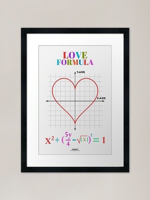 Liebe Gleichung Gerahmter Kunstdruck Gerahmtes Wandbild Poster Leinwanddruck Bild