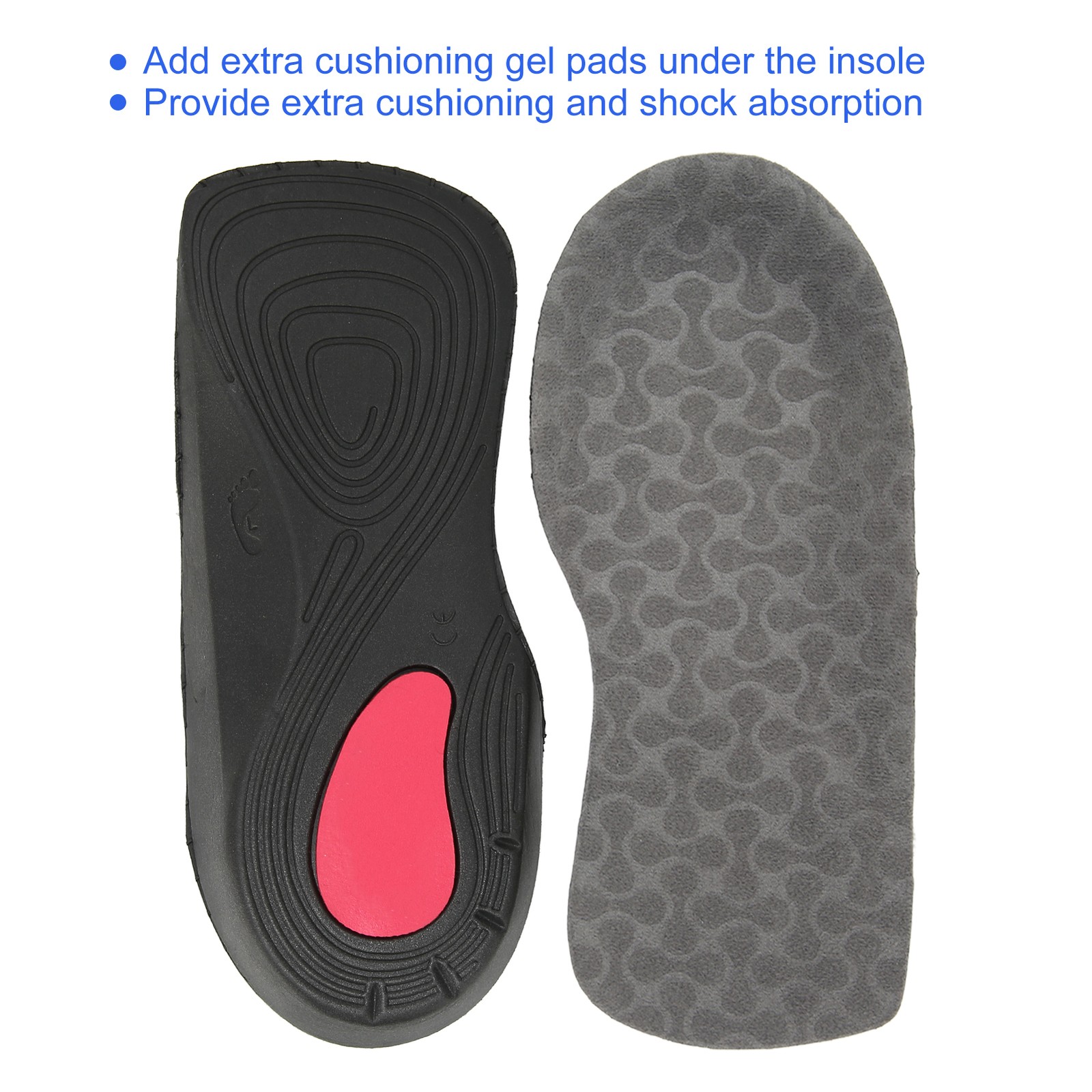 PU Plantar Fasciitis Feet Insoles Pain Relief Arch Supports Orthotics Insert BAJ