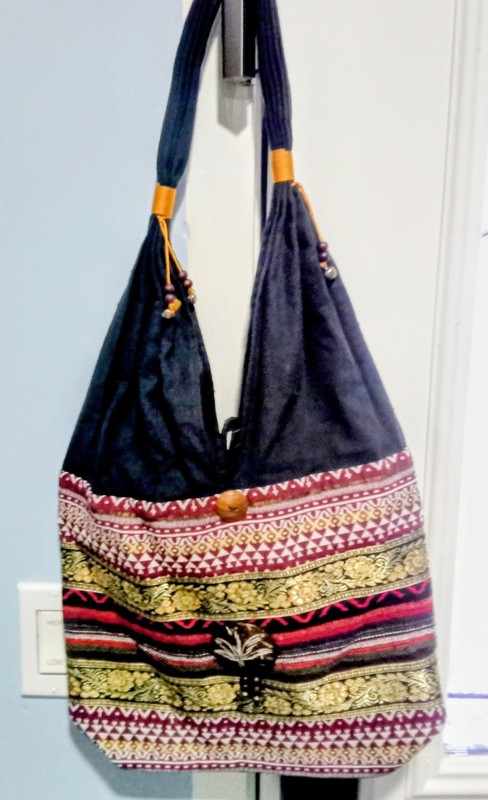 NEW Boho Shoulder Bag Cotton Silk  Handmade Purse  Hobo  Gypsy Travel Bag 