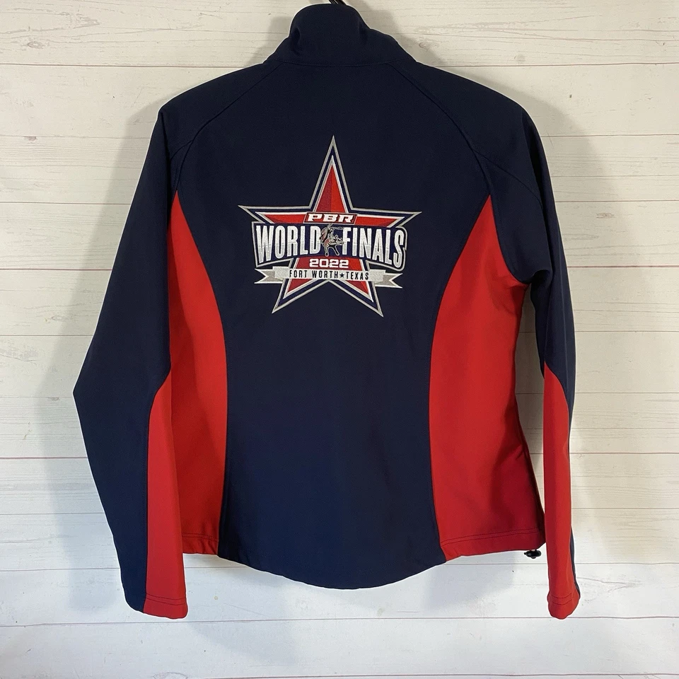 PBR Womens 2022 World Finals Fort Worth Jacket XL Blue/Red Fleece Lined Zip Up - Image 3 of 4