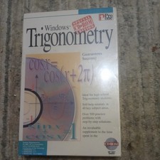 New Vintage Windows Trigonometry Pro One Pc Software Educational SEALED