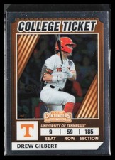 2022 Panini Elite Extra Edition Drew Gilbert #CTO-20 College Tickets Optic