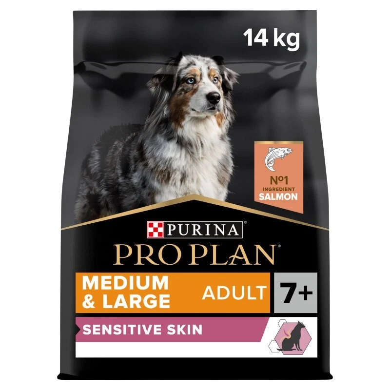 PRO PLAN Medium & Large Adult Senior Dry Dog Food Sensitive Skin 7+ Salmon 14kg