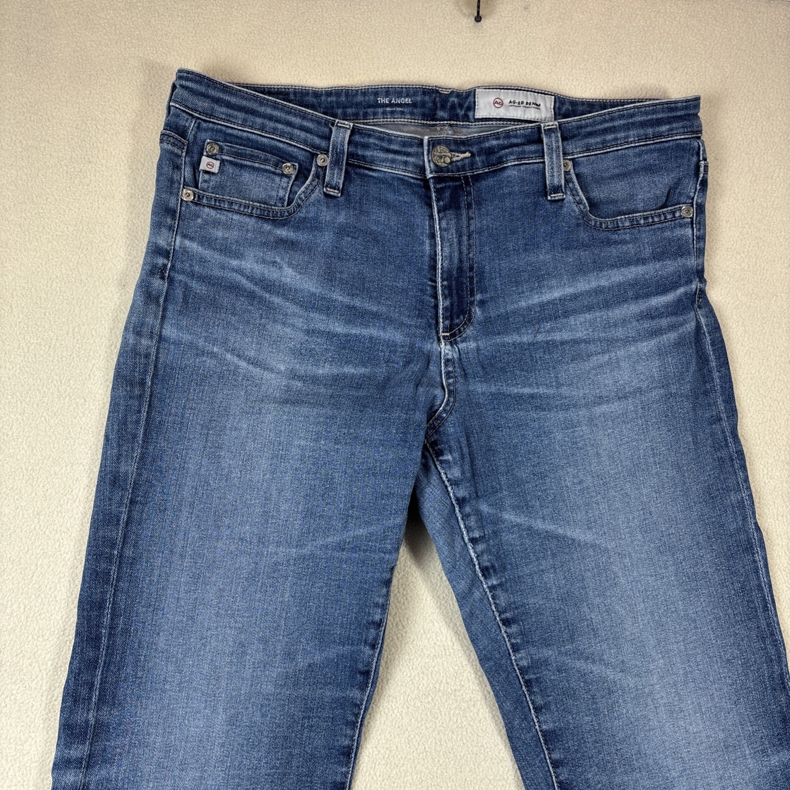 AG ADRIANO GOLDSCHMIED THE ANGEL Mid Rise Boot Cut Jeans Medium Wash 32x32 (29) thumbnail 2