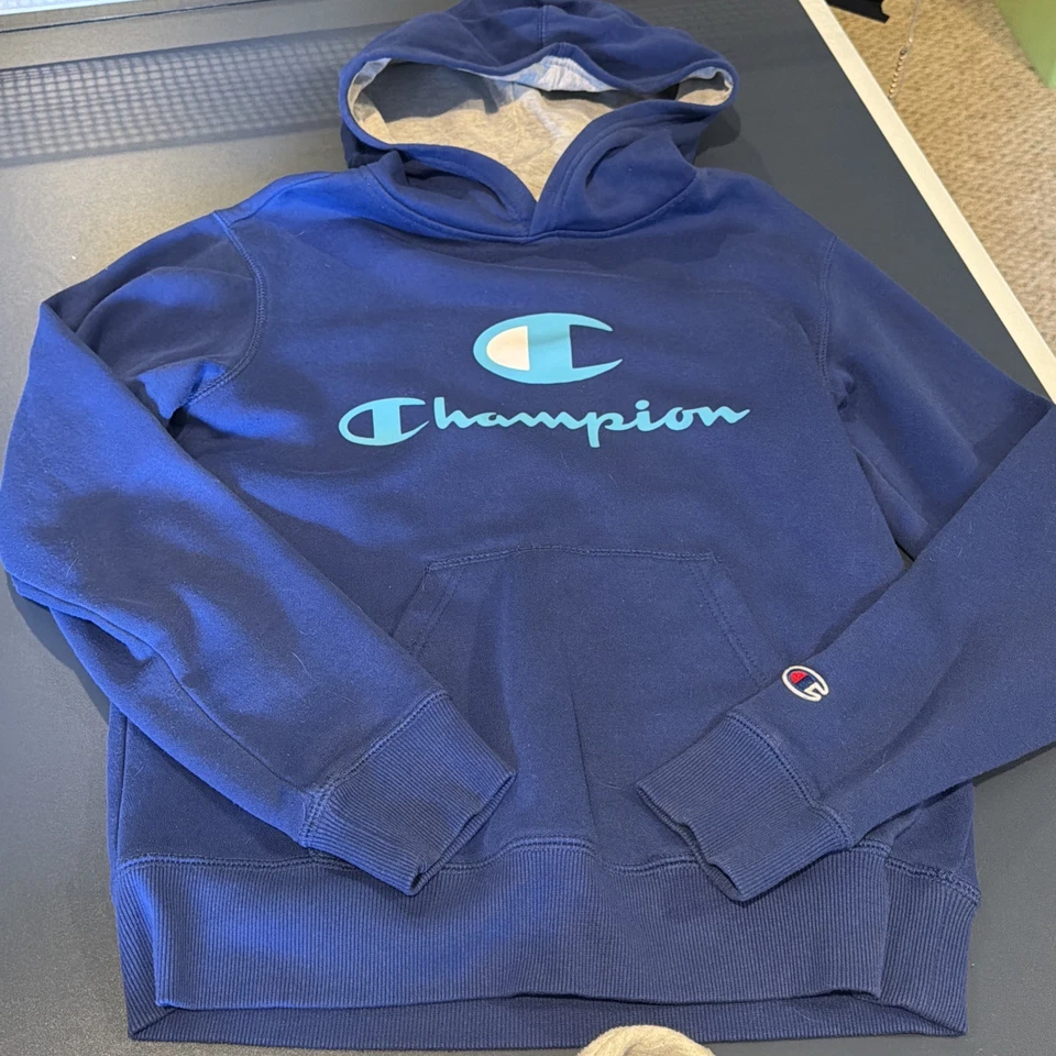 Champion Sudaderas con Capucha Talla Juvenil Grande Lote De 5 Blanco Gris Azul Verde Foto 4 de 4
