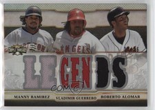 2014 Triple Threads Relic Combos 34/36 Manny Ramirez Vladimir Guerrero HOF 0qo1