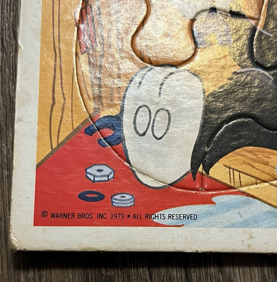 Rompecabezas con bandeja de marco Whitman 1979 Piolín y Silvestre Looney Tunes de colección Foto 3 de 4