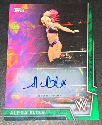 2018 Topps WWE Women's Division Alexa Bliss Green Auto 48/150