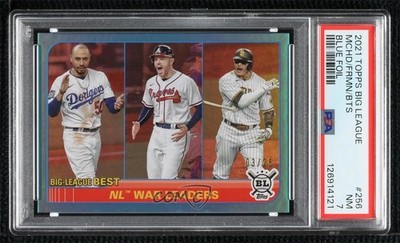 2021 Topps Big League Best Blue Foil 3/25 Mookie Betts Manny Machado #256 04cw