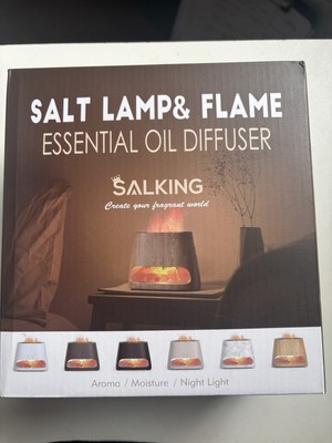 Ätherische Öllampe & Flamme Diffusor Himalaya Salz RocK Nachtlicht