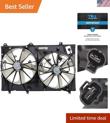 Dual Radiator & Condenser Cooling Fan Assembly for 2008-2013 Toyota Highlander