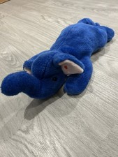 **RARE ** TY BEANIE BUDDY ROYAL BLUE PEANUT THE ELEPHANT 1998