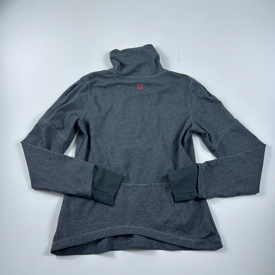 Sudadera Reebok Crossfit 1/2 Cremallera Mujer Gris Medio Entrenamiento Ropa Activa Gimnasio Foto 2 de 4