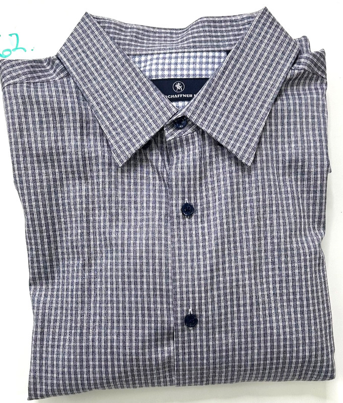 Hart Schaffner Marx EXCELLENT Mens XL Long Sleeve Plaid Woven Sports Shirt