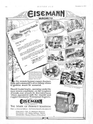 1919 Ad Eisemann Magneto Corp Brooklyn NY Standard Truck Logging In Northwest