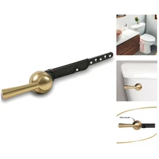 Elevate Your Bathroom: StrongARM Brushed Gold Toilet Lever, Ambidextrous Fit
