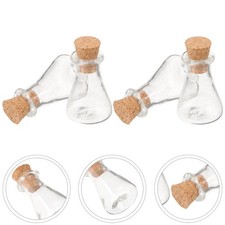 12Pcs Small Glass Bottles with Cork Reusable Wood Stopper for DIY Use