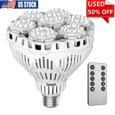 SANSI 40W Dimmable Grow Light Bulb Full Spectrum 600W Equiva for Indoor Plants
