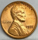 1955 1C RB Lincoln Wheat Cent DDO, Doubled Die Obverse