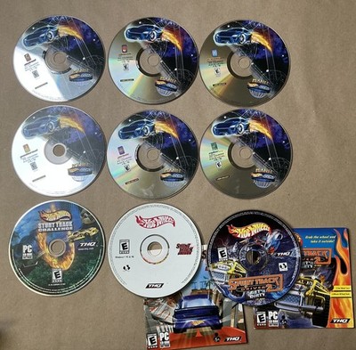 Lot of 9 Hot Wheels PC CD-ROM Game Stunt Track Driver Challenge Disc Set Racing