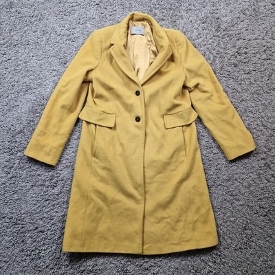 Marella Mantel Damen 16 Max Mara gelb lang Wolle Staubtuch