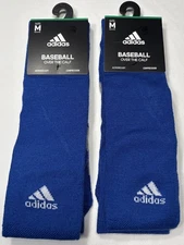 (2) Pairs adidas Baseball Over The Calf Aeroready Compression Socks Size Medium