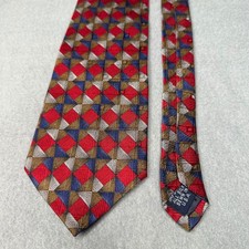 Robert Stewart Men's Silk Geometric Pattern Necktie Made in USA