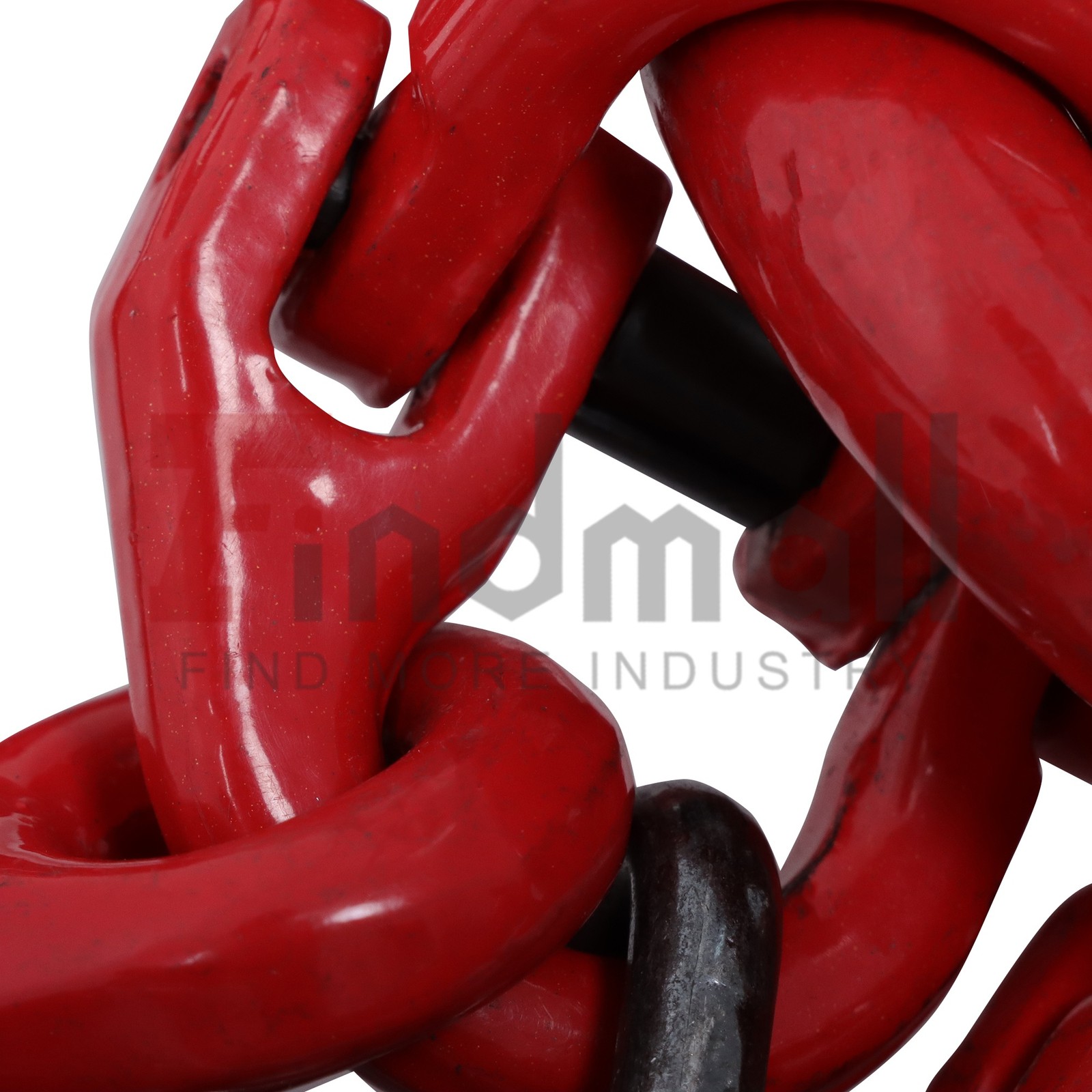 1/4inch 5Feet Chain Sling 4 Legs with Grab Hooks 3Tons/6600lbs Capacity G80 Red