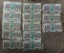 OREGON 12 Different Sample License Plates Over 10 Yrs Old