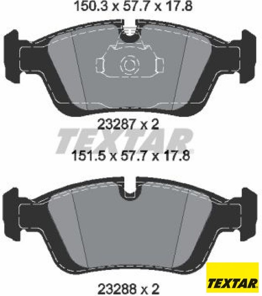 Textar 2328702 Bremsbelagsatz FüR Scheibenbremse Bremsbelagsatz-image