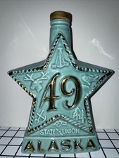 Jim Beam Vintage 1958 Alaska Star State 50th Anniversary Rare Decanter Empty