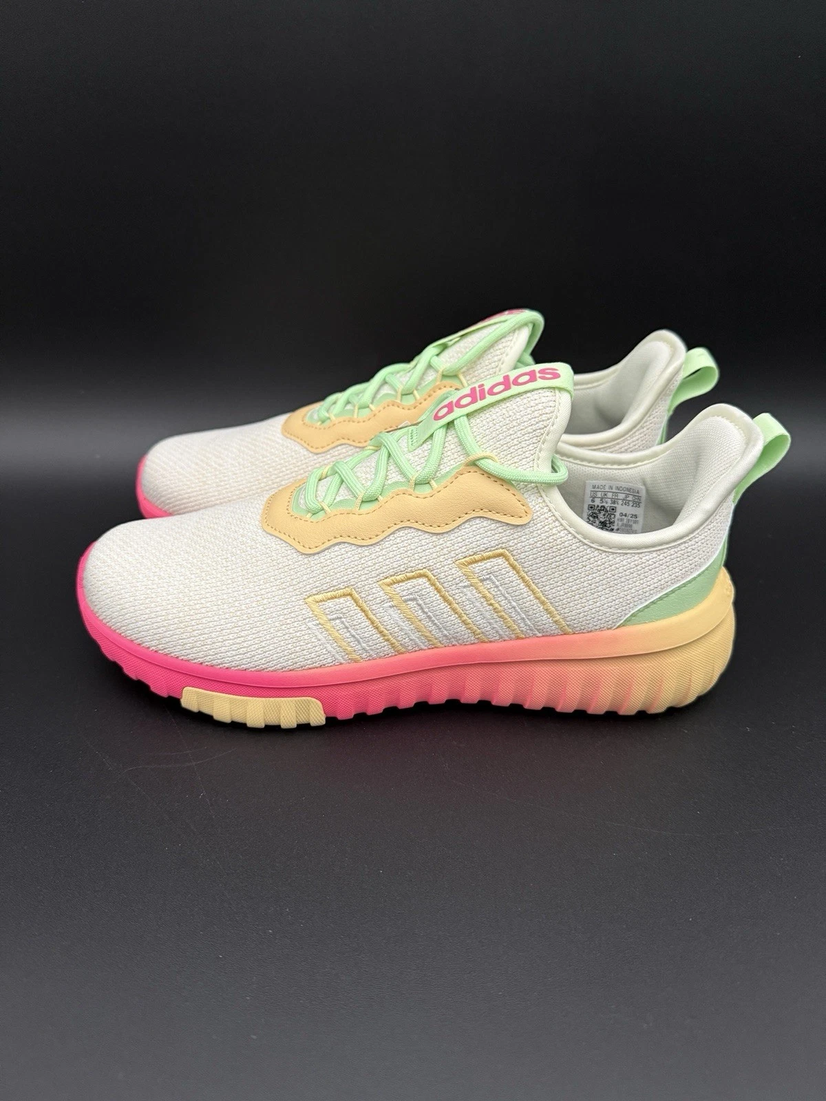 Adidas Kaptir Flow 2.0K White Lucid Pink Multi Color Youth 6 / Women’s 7 NIB