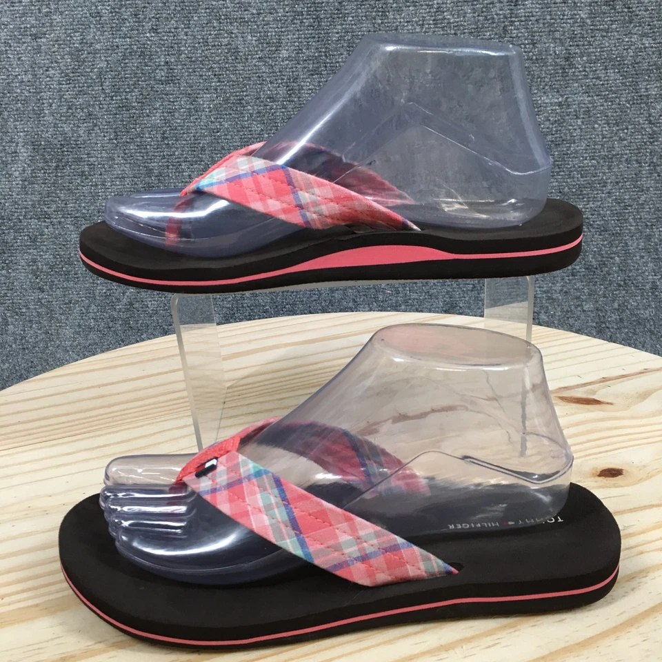 Sandalias Tommy Hilfiger Para Mujer 8 M Cónica Chanclas Multicolor Puntera Informales Foto 2 de 4